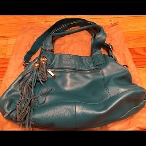Cuore & Pelle Amelia Teal Leather Purse